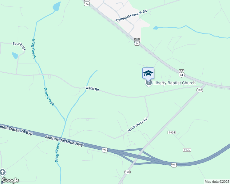 map of restaurants, bars, coffee shops, grocery stores, and more near 667 Webb Road in Ellenboro