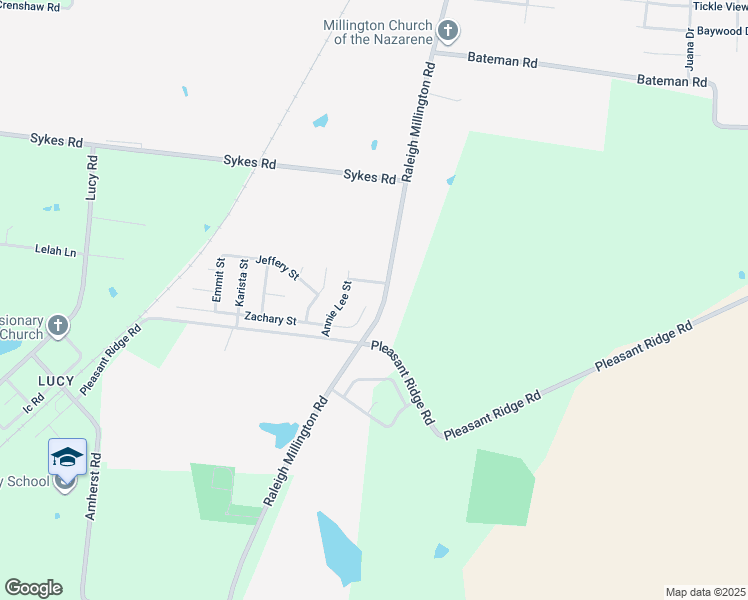 map of restaurants, bars, coffee shops, grocery stores, and more near 4479 Julia Cove in Millington