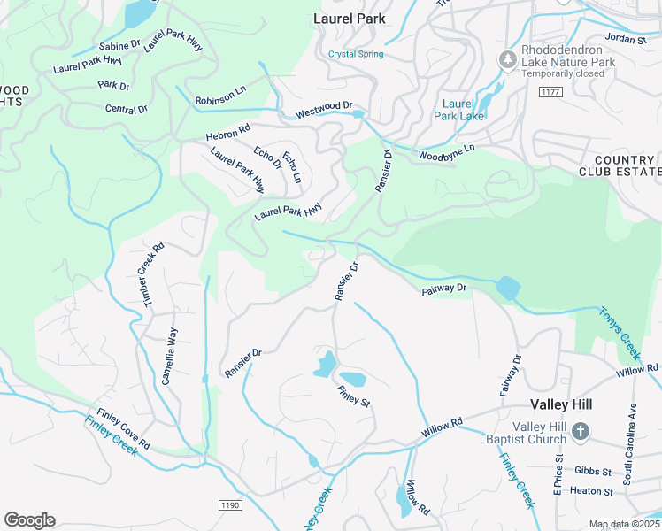 map of restaurants, bars, coffee shops, grocery stores, and more near 593 Ransier Drive in Hendersonville