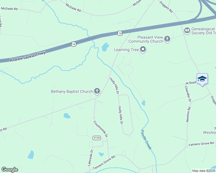 map of restaurants, bars, coffee shops, grocery stores, and more near 697 Bethany Church Road in Forest City