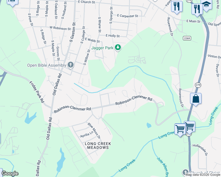map of restaurants, bars, coffee shops, grocery stores, and more near 404 Wooddale Drive in Dallas
