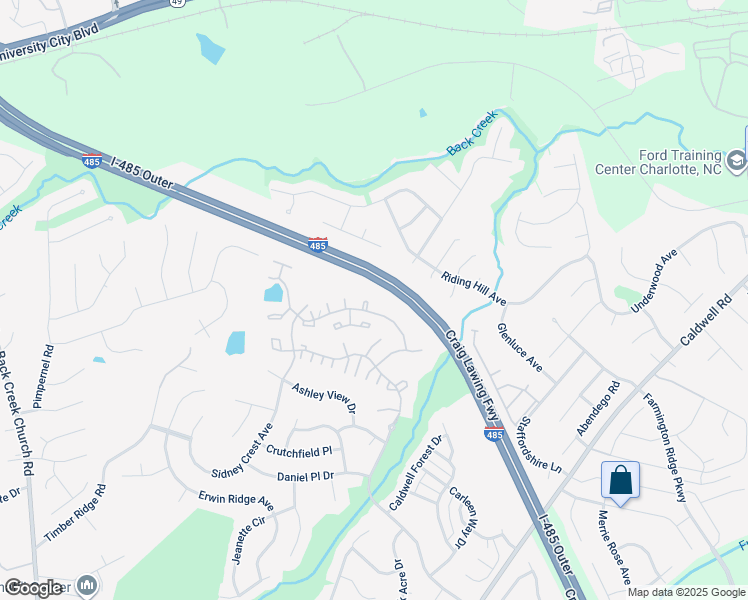 map of restaurants, bars, coffee shops, grocery stores, and more near 3251 Blythe Ridge Court in Charlotte