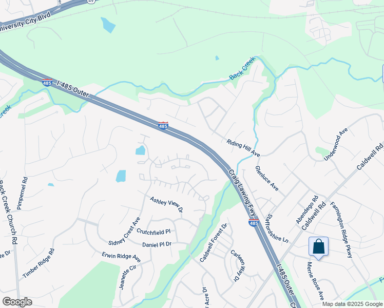 map of restaurants, bars, coffee shops, grocery stores, and more near 3251 Blythe Ridge Court in Charlotte