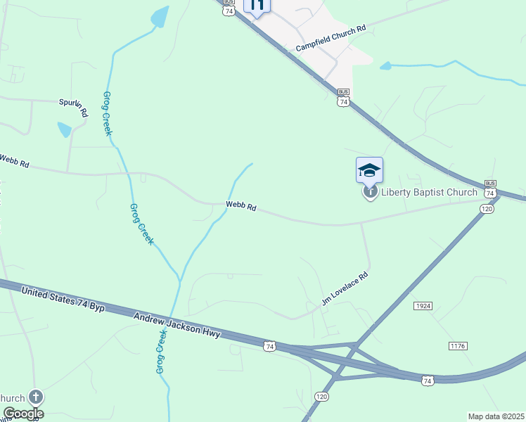 map of restaurants, bars, coffee shops, grocery stores, and more near 608 Webb Rd in Ellenboro