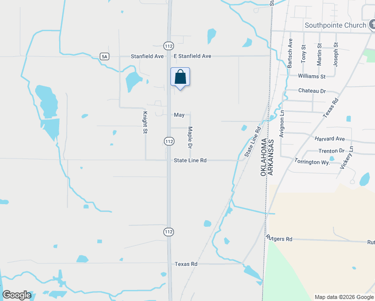 map of restaurants, bars, coffee shops, grocery stores, and more near 105 Maple Drive in Pocola