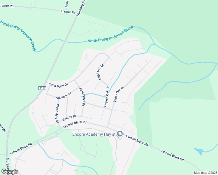 map of restaurants, bars, coffee shops, grocery stores, and more near 184 English Oak Drive in Bunnlevel