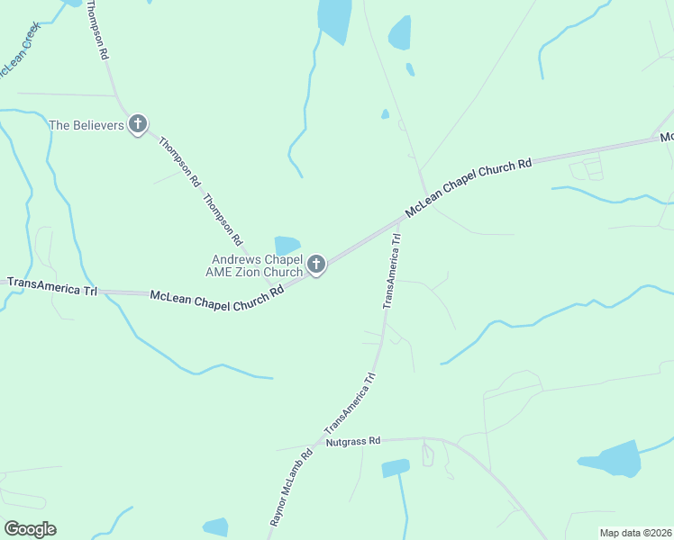 map of restaurants, bars, coffee shops, grocery stores, and more near 2951 McLean Chapel Church Road in Bunnlevel