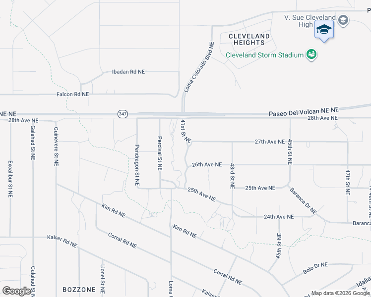 map of restaurants, bars, coffee shops, grocery stores, and more near 27th Avenue Northeast in Rio Rancho