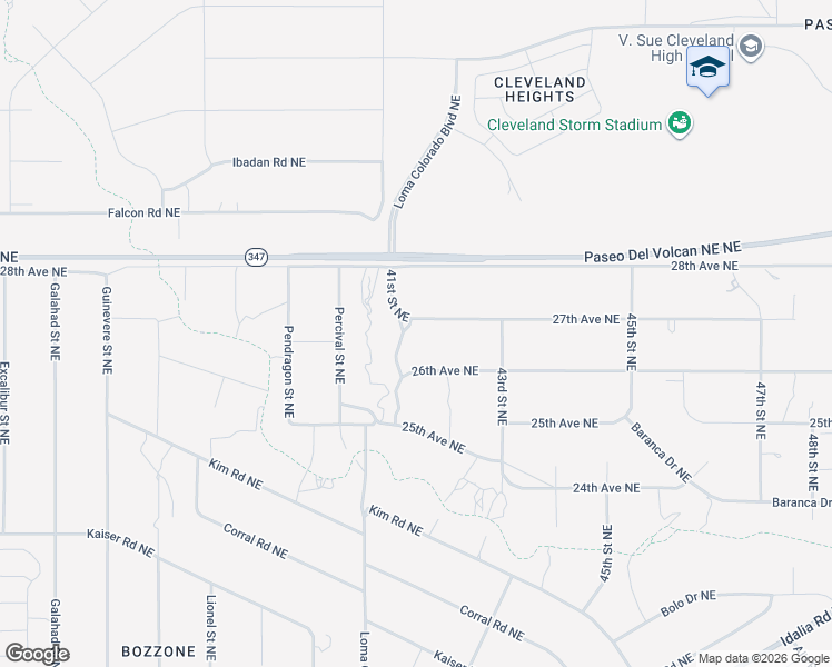 map of restaurants, bars, coffee shops, grocery stores, and more near 27th Avenue Northeast in Rio Rancho