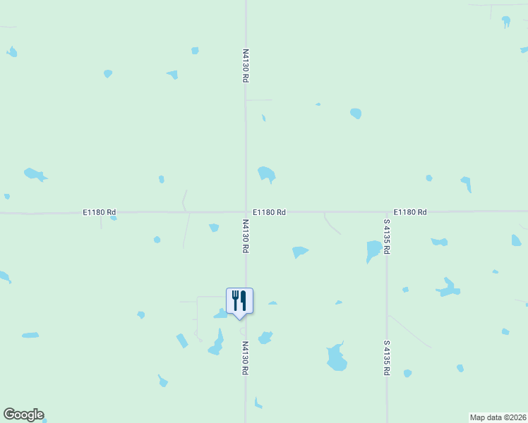 map of restaurants, bars, coffee shops, grocery stores, and more near E1180 Road in Eufaula
