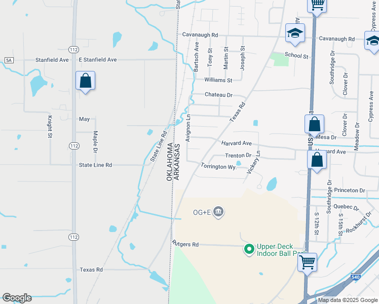 map of restaurants, bars, coffee shops, grocery stores, and more near 300 Tremont Circle in Fort Smith