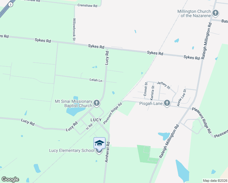 map of restaurants, bars, coffee shops, grocery stores, and more near 4161 Lucy Road in Millington