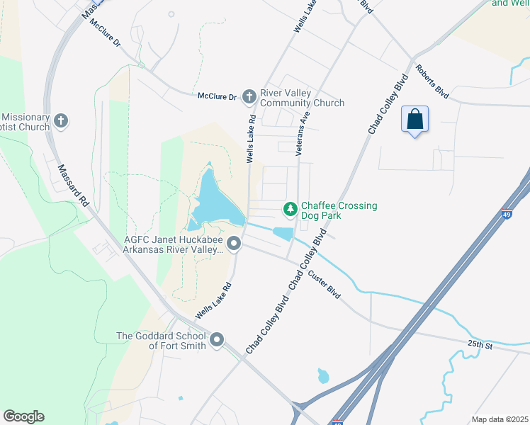 map of restaurants, bars, coffee shops, grocery stores, and more near 9010 Sandra Way in Barling