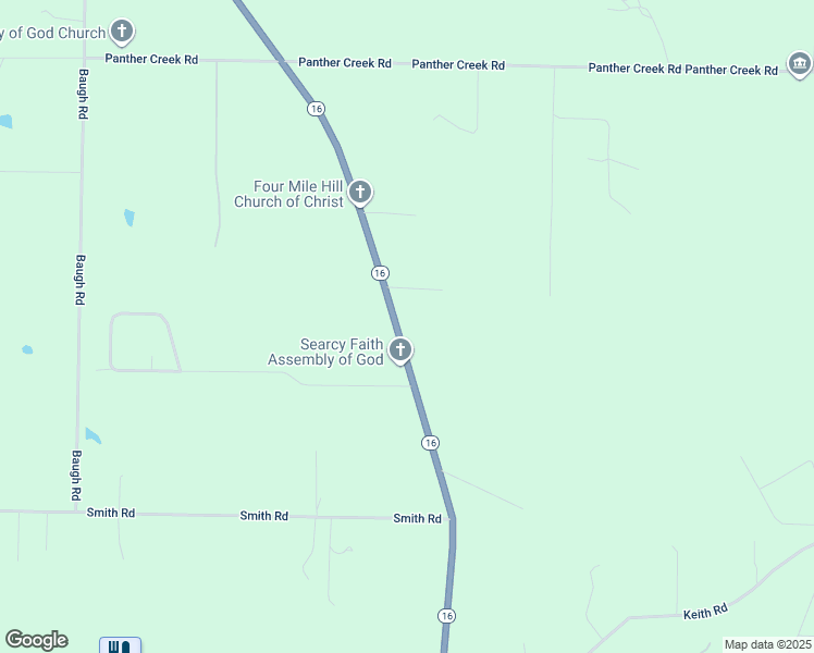 map of restaurants, bars, coffee shops, grocery stores, and more near 2448 Arkansas 16 in Searcy