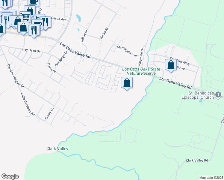 map of restaurants, bars, coffee shops, grocery stores, and more near 1701 Los Osos Valley Road in Baywood-Los Osos