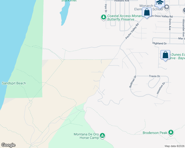 map of restaurants, bars, coffee shops, grocery stores, and more near 85 Costa Azul in San Luis Obispo County