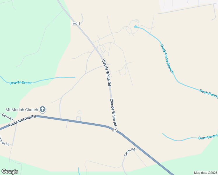 map of restaurants, bars, coffee shops, grocery stores, and more near 312 Claude White Road in Cameron