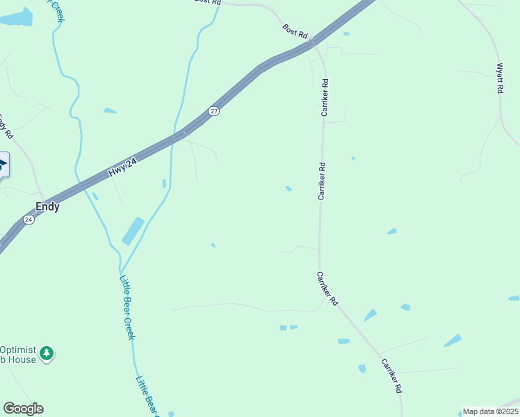 map of restaurants, bars, coffee shops, grocery stores, and more near Carriker Road in Albemarle