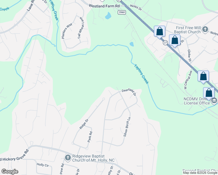 map of restaurants, bars, coffee shops, grocery stores, and more near 112 Pine Bluff Court in Mount Holly