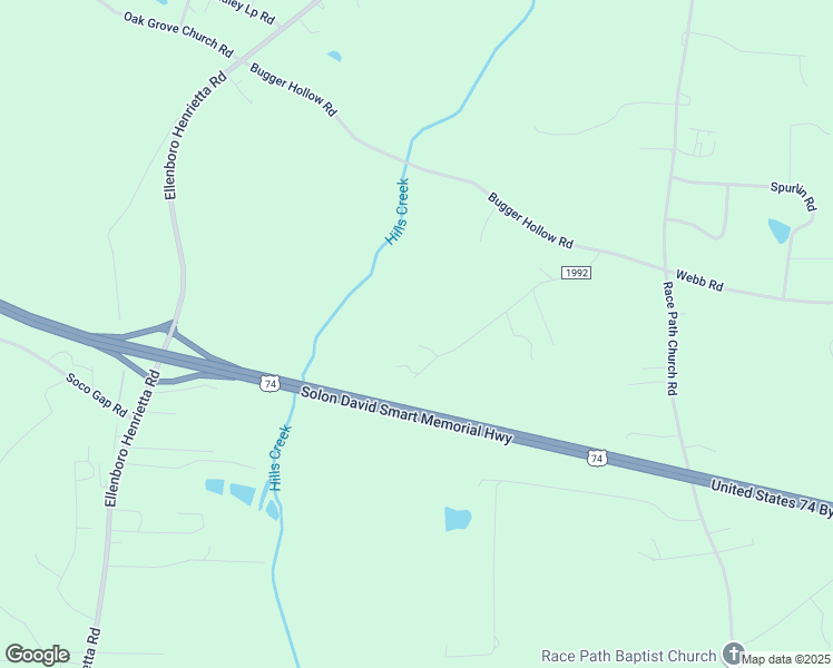 map of restaurants, bars, coffee shops, grocery stores, and more near 322 Gunns Road in Ellenboro