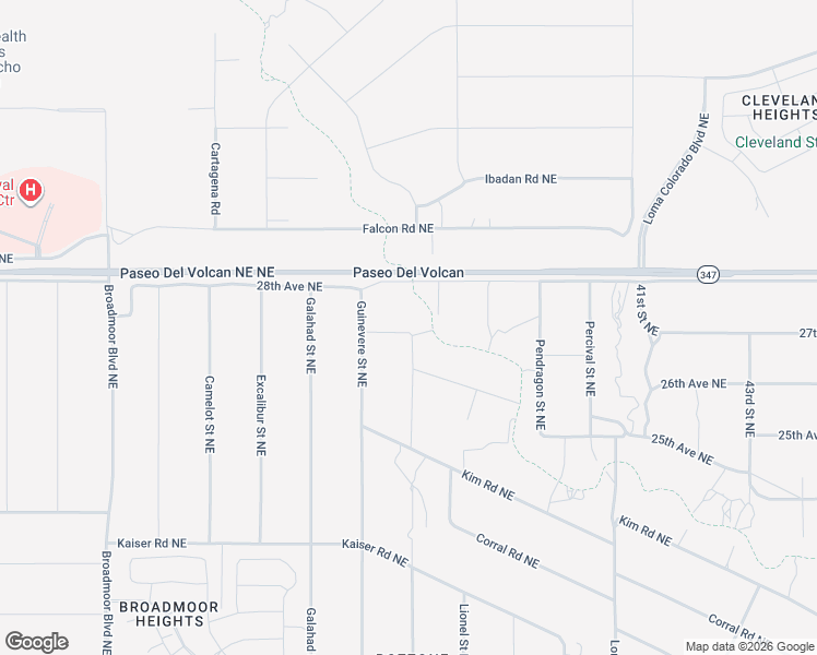 map of restaurants, bars, coffee shops, grocery stores, and more near Baranca Arroyo Trail in Rio Rancho