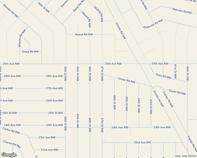 map of restaurants, bars, coffee shops, grocery stores, and more near 47th Street Northwest in Rio Rancho