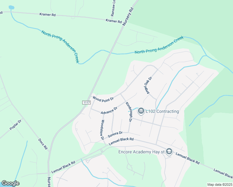 map of restaurants, bars, coffee shops, grocery stores, and more near 223 Wood Point Drive in Lillington