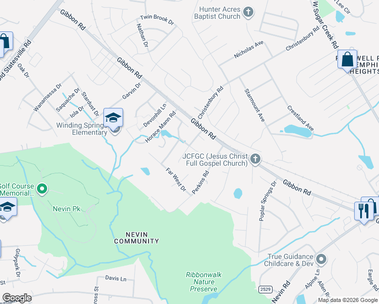 map of restaurants, bars, coffee shops, grocery stores, and more near 6520 Iron Brigade Lane in Charlotte