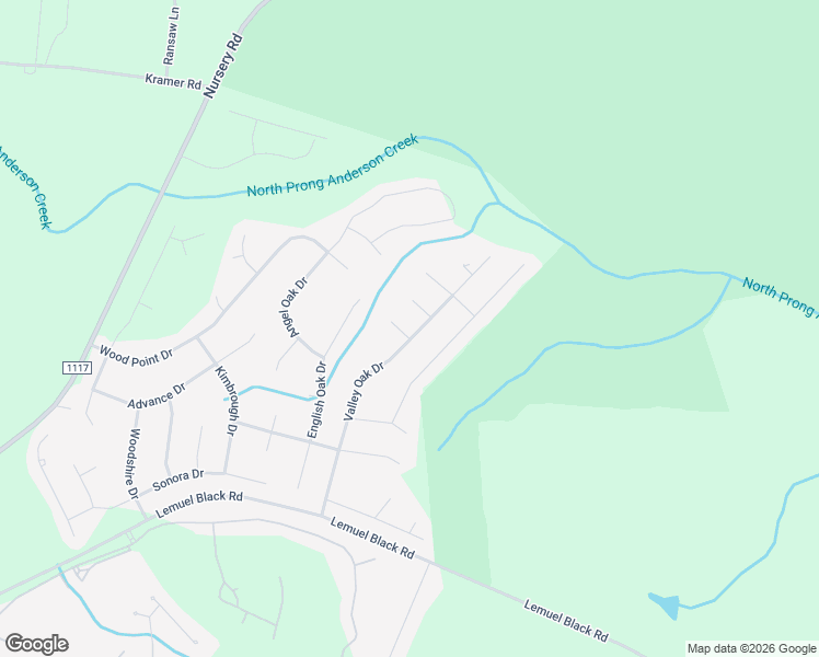 map of restaurants, bars, coffee shops, grocery stores, and more near 16 Great Oak Court in Bunnlevel