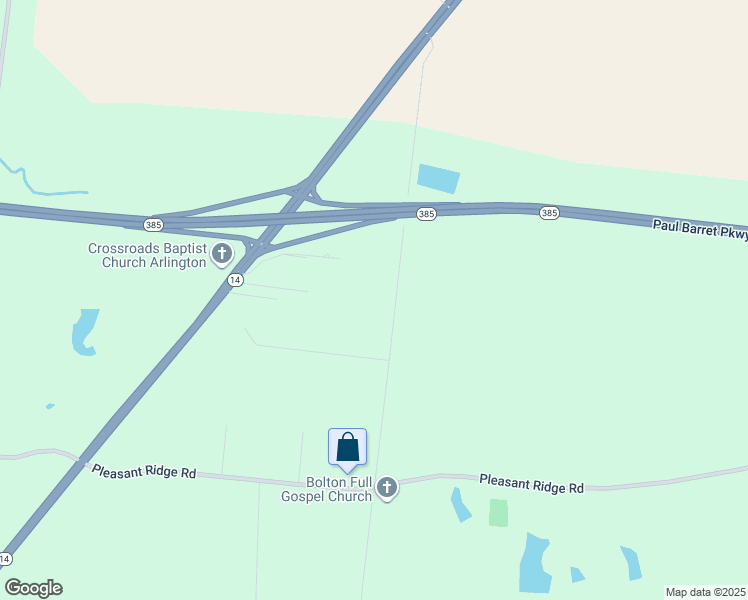 map of restaurants, bars, coffee shops, grocery stores, and more near 6555 Ricks Road in Arlington