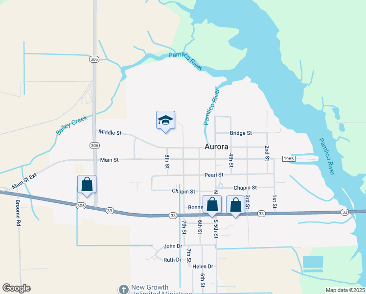 map of restaurants, bars, coffee shops, grocery stores, and more near Middle St in Aurora