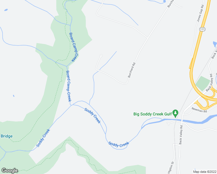 map of restaurants, bars, coffee shops, grocery stores, and more near 11838 Burchard Road in Soddy-Daisy
