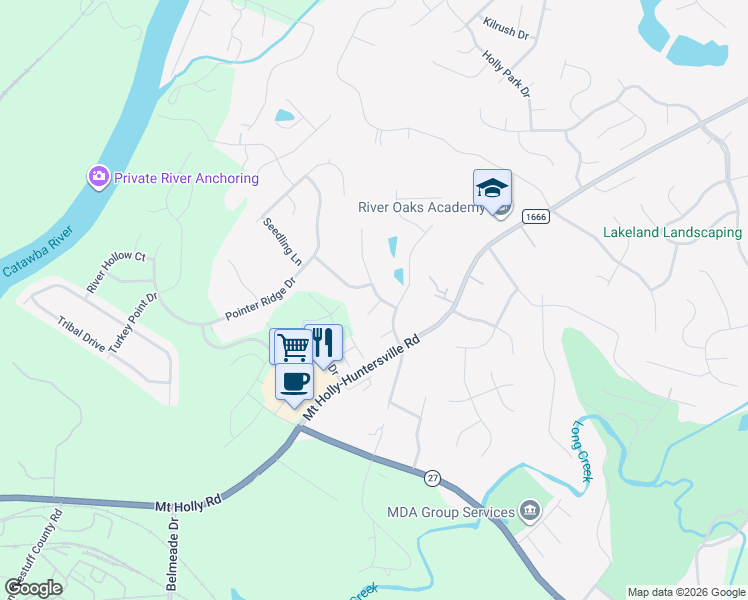 map of restaurants, bars, coffee shops, grocery stores, and more near 1120 Chalk Hill Lane in Charlotte