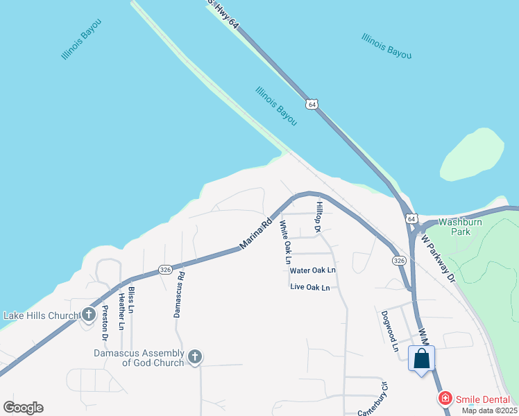 map of restaurants, bars, coffee shops, grocery stores, and more near 201 North Shore Drive in Russellville