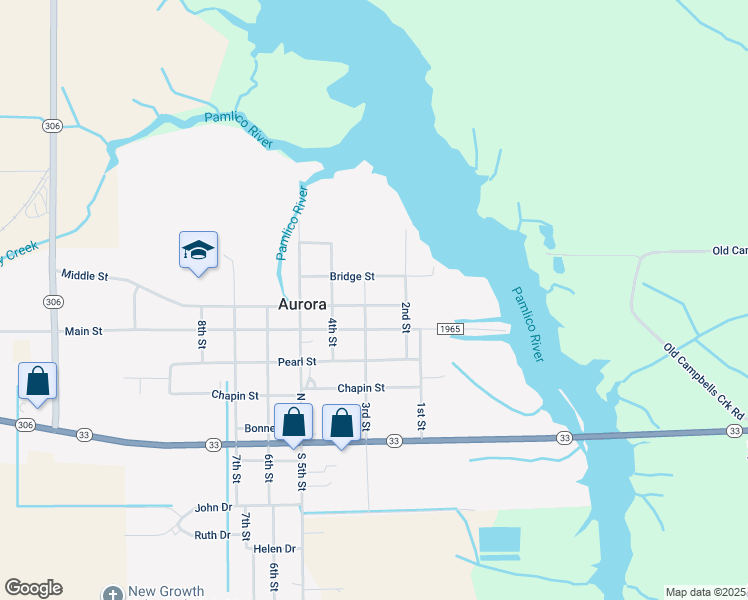 map of restaurants, bars, coffee shops, grocery stores, and more near 294 Middle Street in Aurora