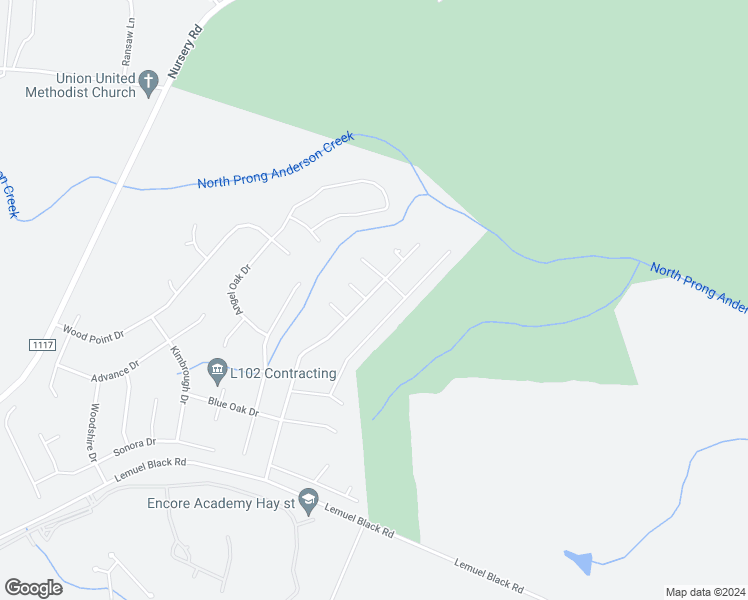 map of restaurants, bars, coffee shops, grocery stores, and more near 540 Valley Oak Drive in Bunnlevel