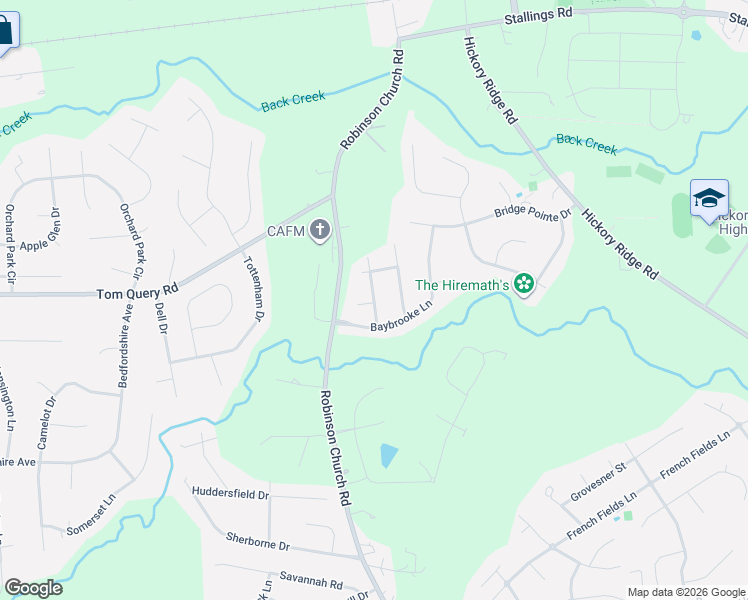 map of restaurants, bars, coffee shops, grocery stores, and more near Beech Grove Lane in Harrisburg