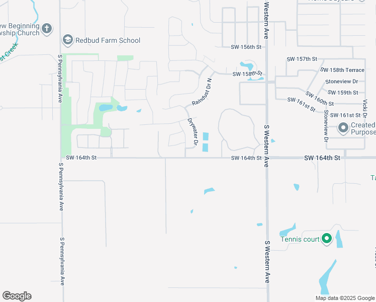 map of restaurants, bars, coffee shops, grocery stores, and more near 1200 Southwest 164th Street in Oklahoma City