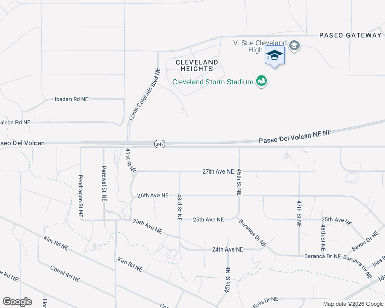 map of restaurants, bars, coffee shops, grocery stores, and more near 28th Avenue Northeast in Rio Rancho