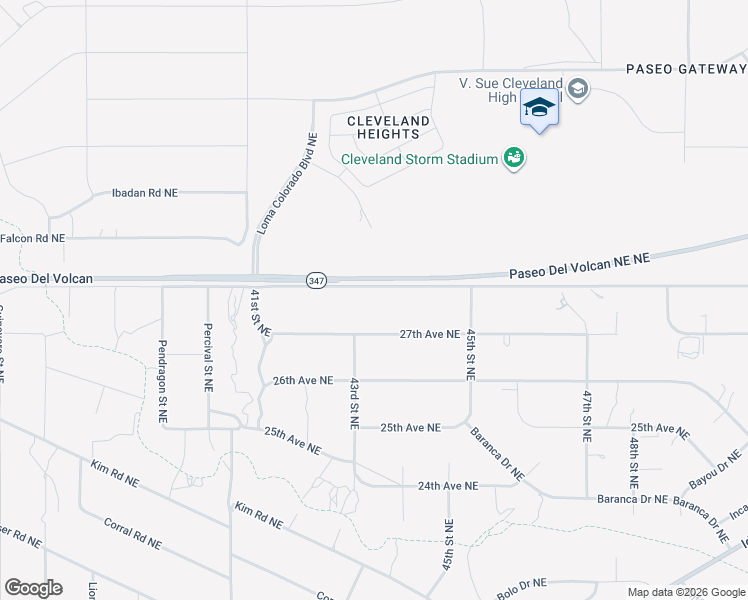 map of restaurants, bars, coffee shops, grocery stores, and more near 28th Avenue Northeast in Rio Rancho