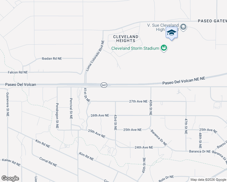 map of restaurants, bars, coffee shops, grocery stores, and more near 28th Avenue Northeast in Rio Rancho