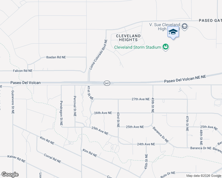 map of restaurants, bars, coffee shops, grocery stores, and more near 28th Avenue Northeast in Rio Rancho