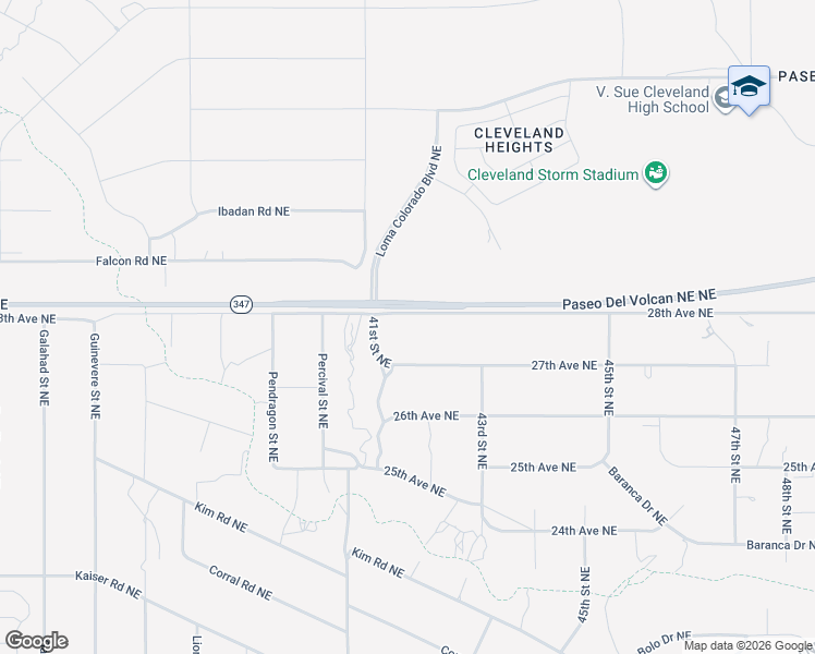 map of restaurants, bars, coffee shops, grocery stores, and more near 28th Avenue Northeast in Rio Rancho