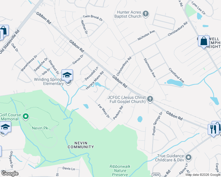 map of restaurants, bars, coffee shops, grocery stores, and more near in Charlotte