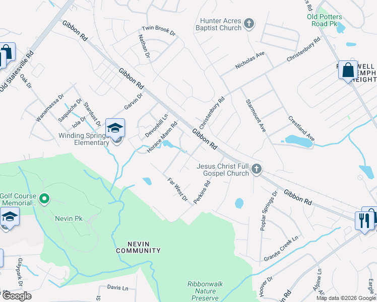 map of restaurants, bars, coffee shops, grocery stores, and more near in Charlotte