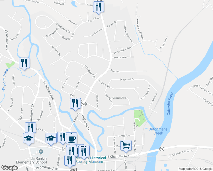 map of restaurants, bars, coffee shops, grocery stores, and more near 144 Walnut Avenue in Mount Holly