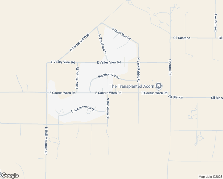 map of restaurants, bars, coffee shops, grocery stores, and more near 2205 East Cactus Wren Road in Kingman
