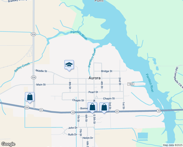 map of restaurants, bars, coffee shops, grocery stores, and more near Middle St in Aurora