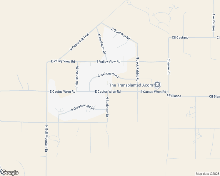 map of restaurants, bars, coffee shops, grocery stores, and more near 2205 East Cactus Wren Road in Kingman