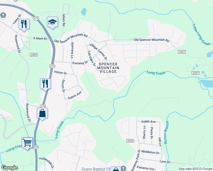 map of restaurants, bars, coffee shops, grocery stores, and more near 1507 Lilly Springs Place in Dallas